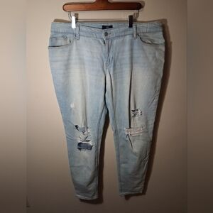 Light Blue Distressed Mens Jeans